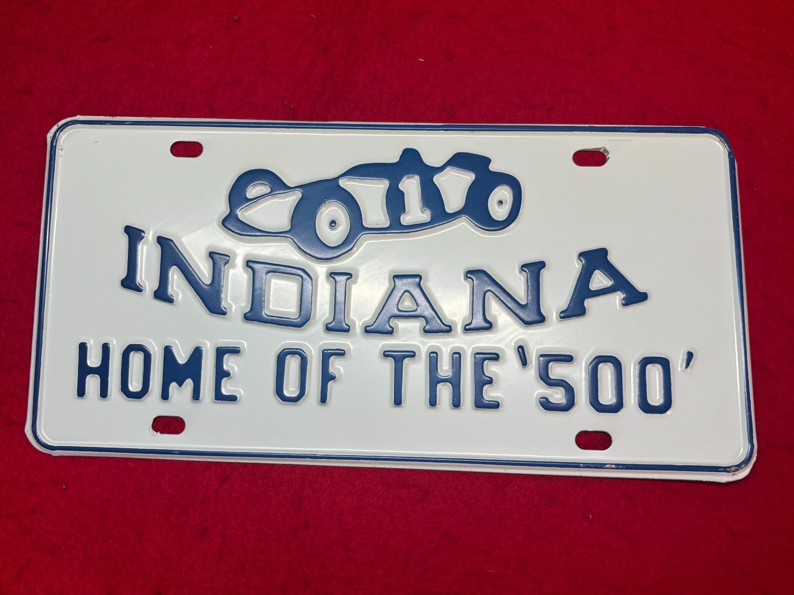 1960'S INDIANA INDIANAPOLIS Indy 500 Booster Collectible License Plate