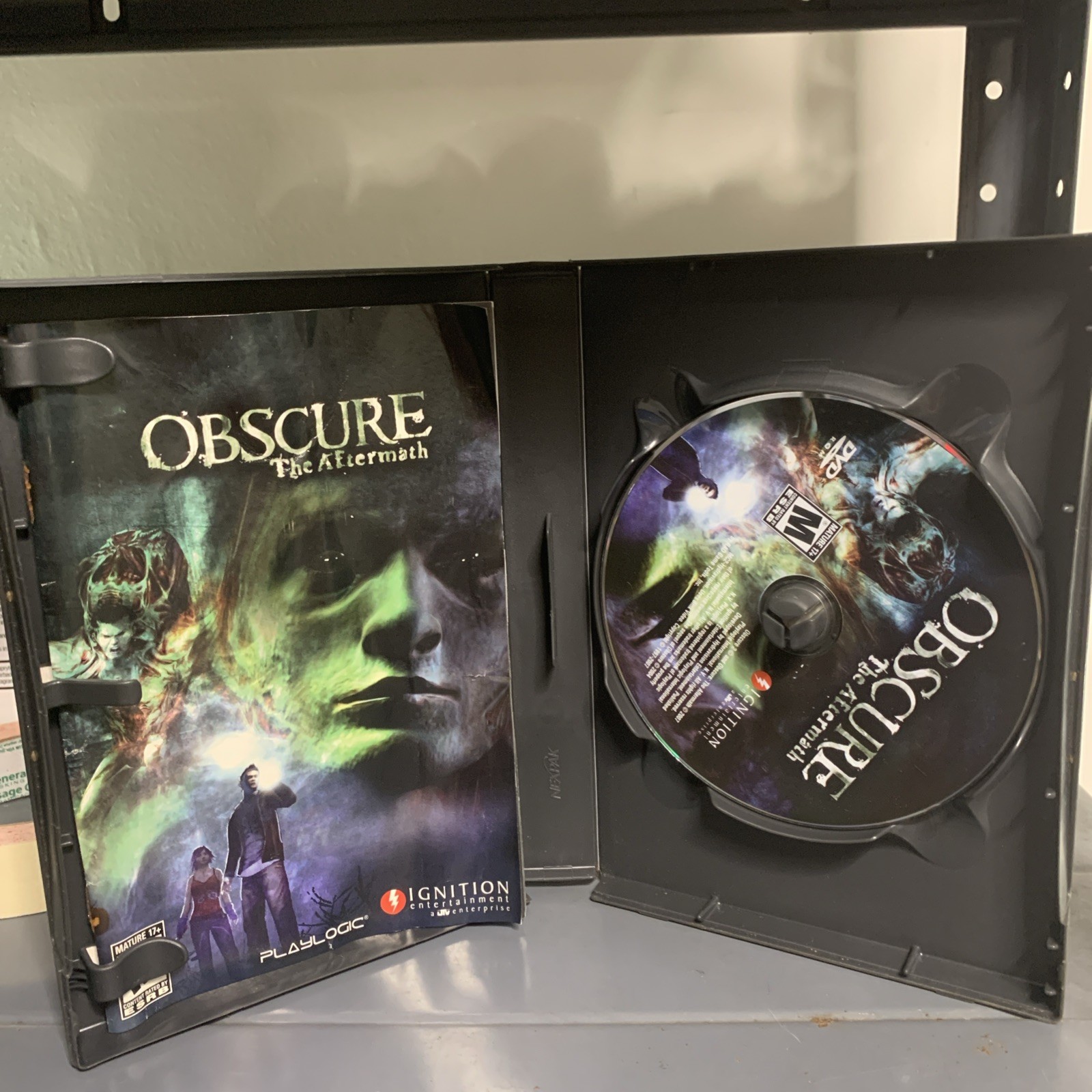 Obscure: The Aftermath Video Game (PC DVD Rom 2007) Manual  included but damaged
