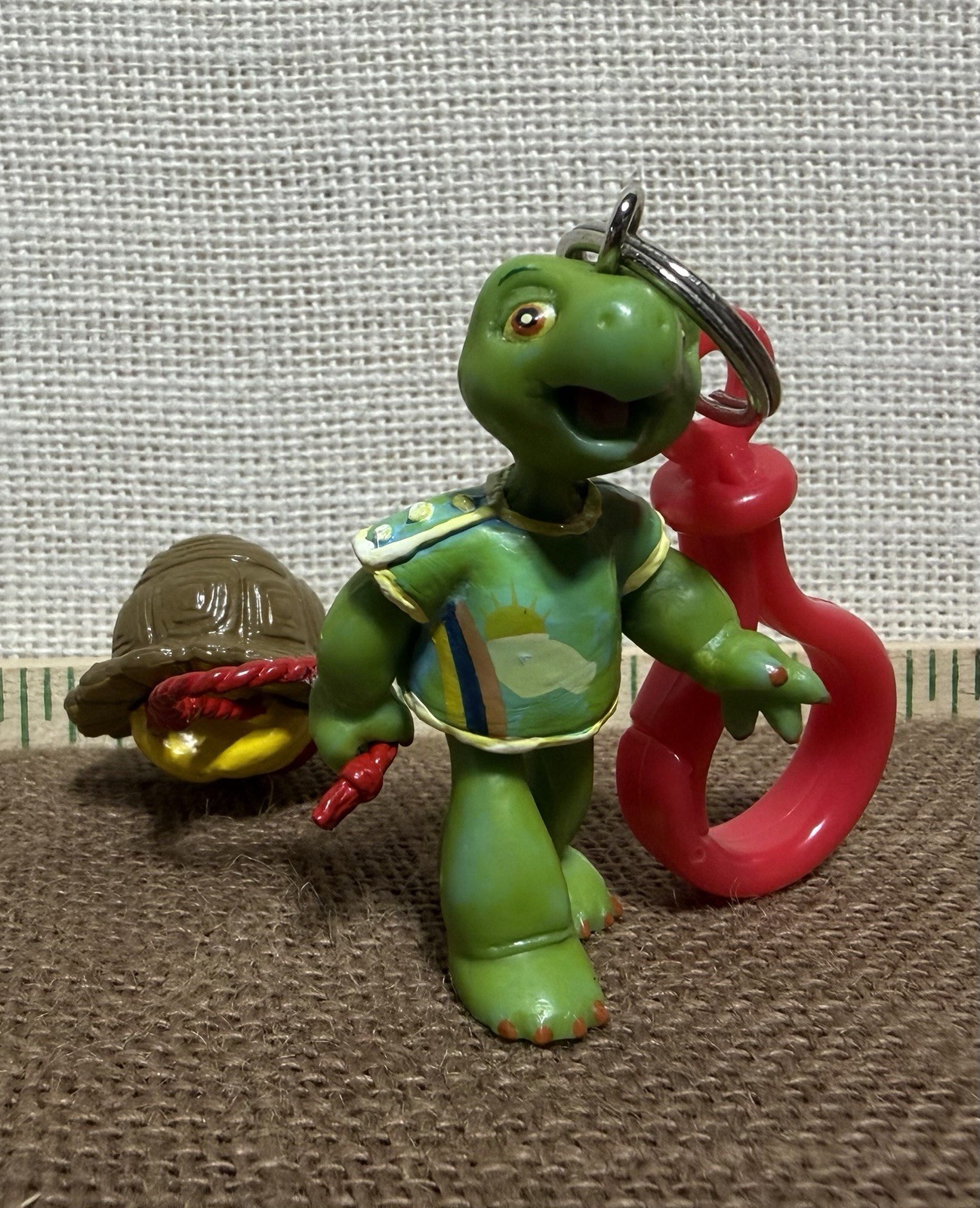Franklin the Turtle Rare Hard Plastic Key Chain, 3.25\