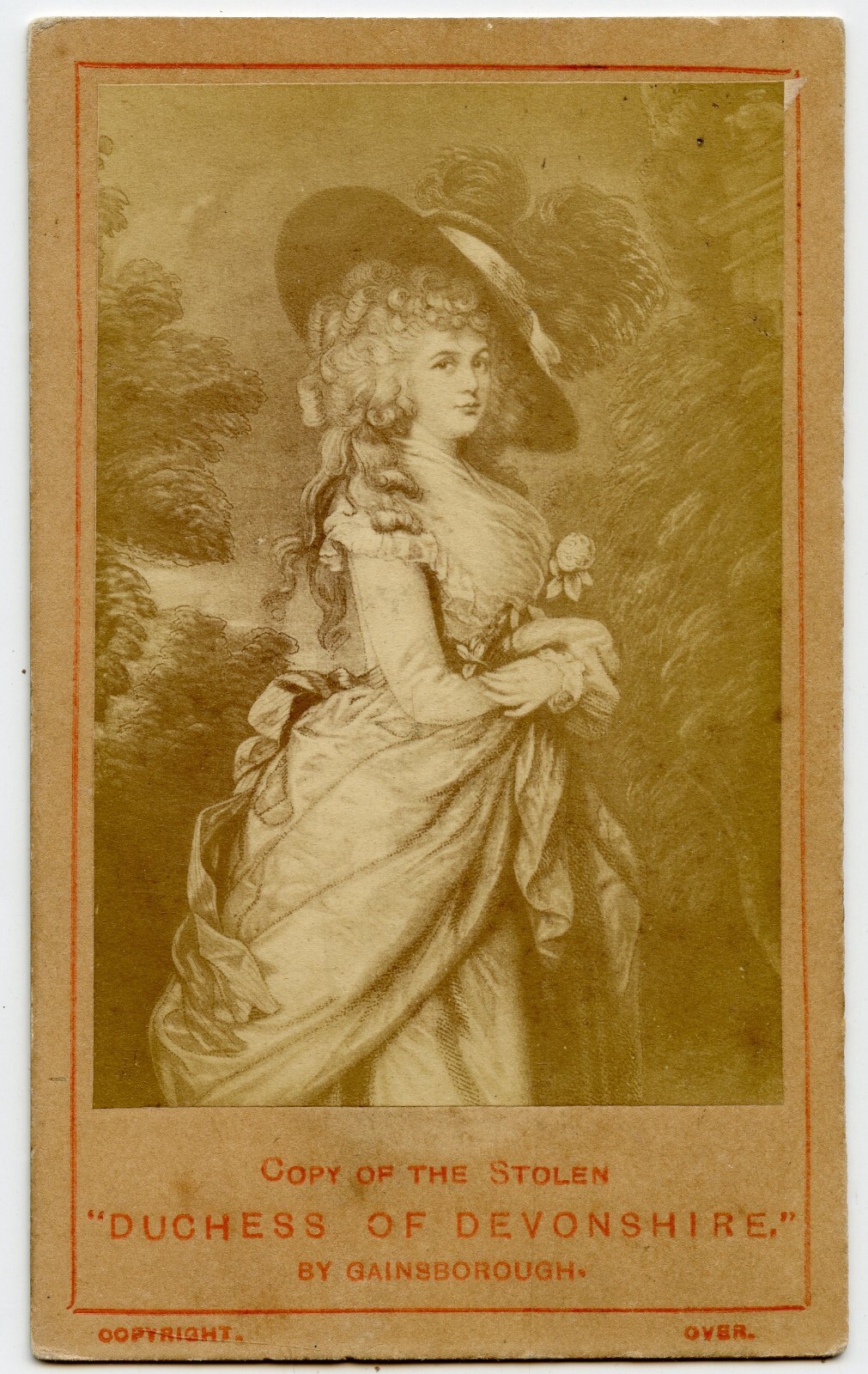 1.000 Reward for Stolen Art- Duchess of Devonshire by Gainsborough ,CDV Photo UK