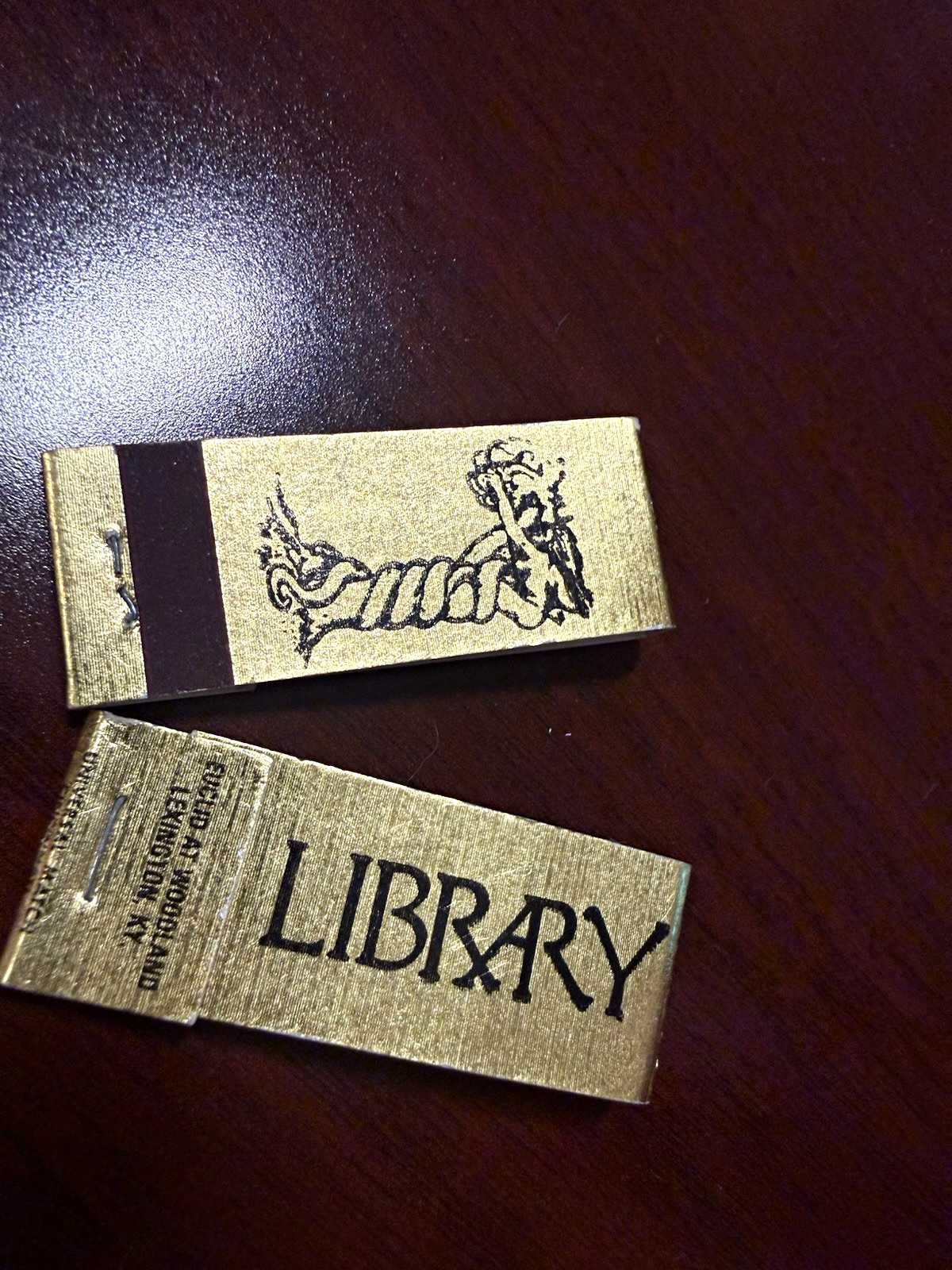 2x Vintage Library Matchbooks w/ Matches, \
