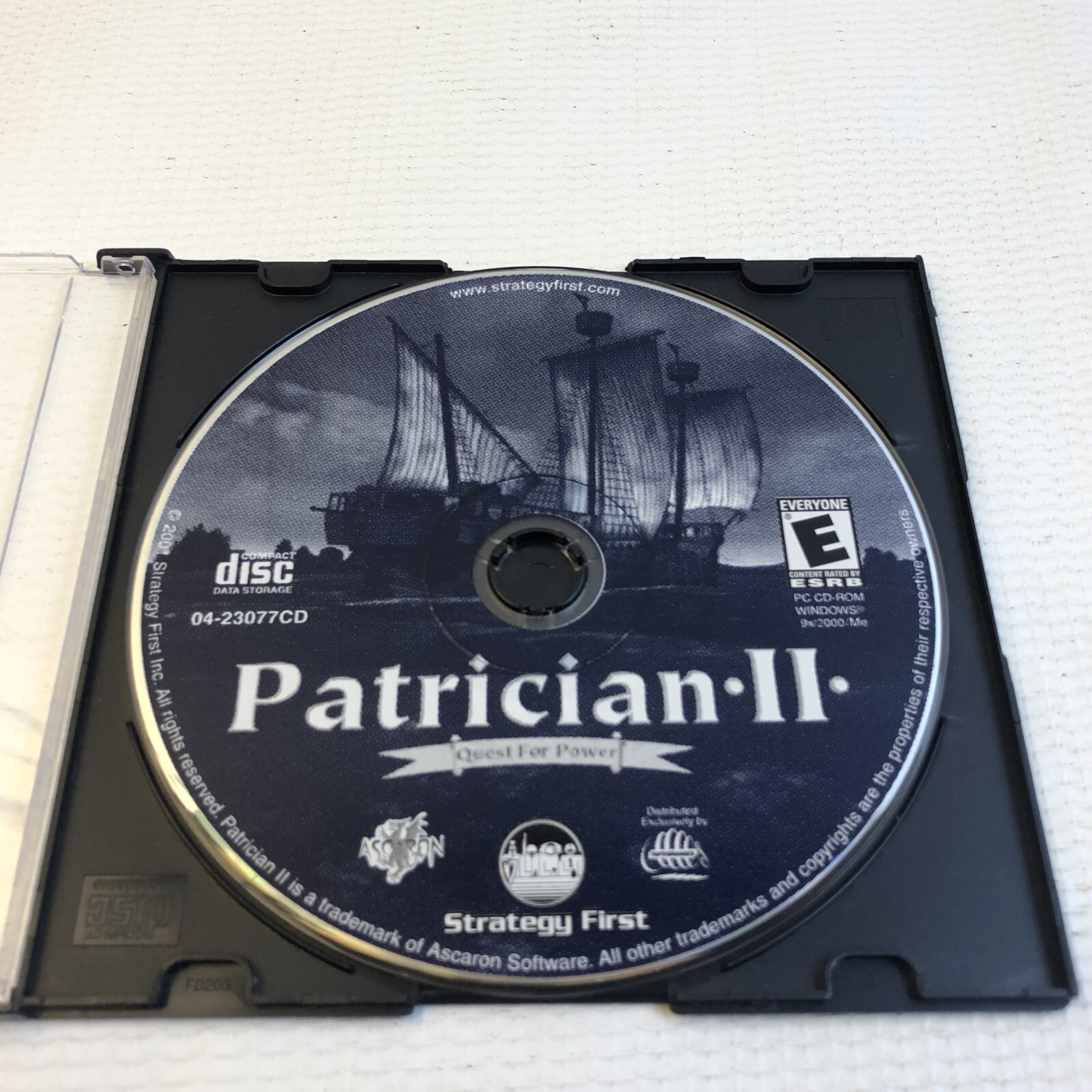 PATRICIAN II 2 Quest for Power PC 2001 CDROM Infogrames Strategy First Disc Only