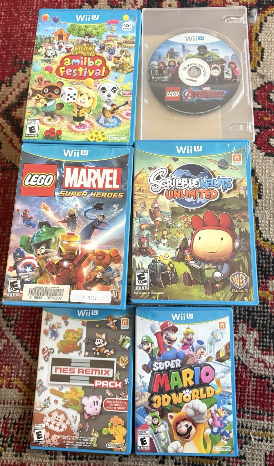 Wii U Collection (LEGO, Mario, NES Remix, Scribblenauts, Animal Crossing) 