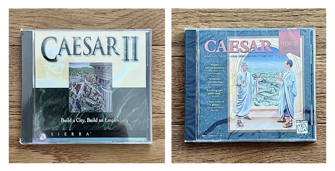 CAESAR II and CAESAR I  * Two PC Games * by Sierra  Brand New and Sealed