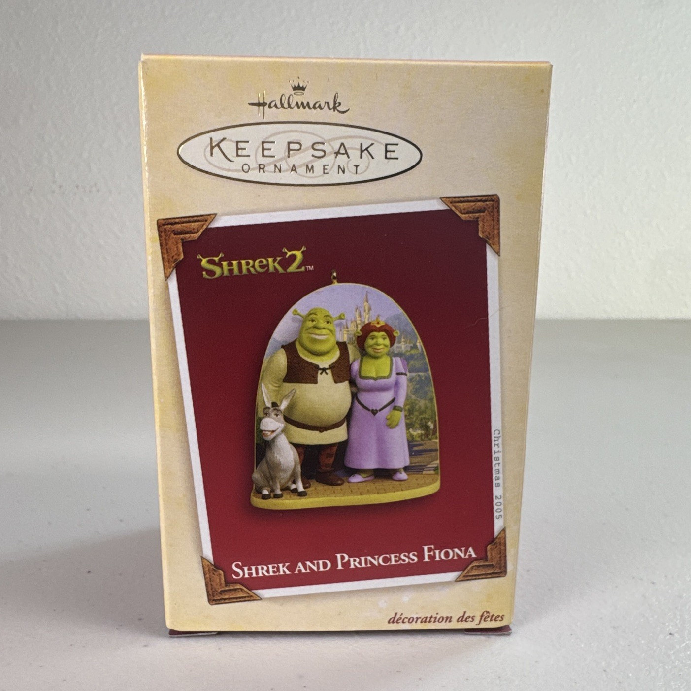 Vintage Christmas Hallmark Keepsake Shrek 2 Princess Fiona Donkey Ornament 2005