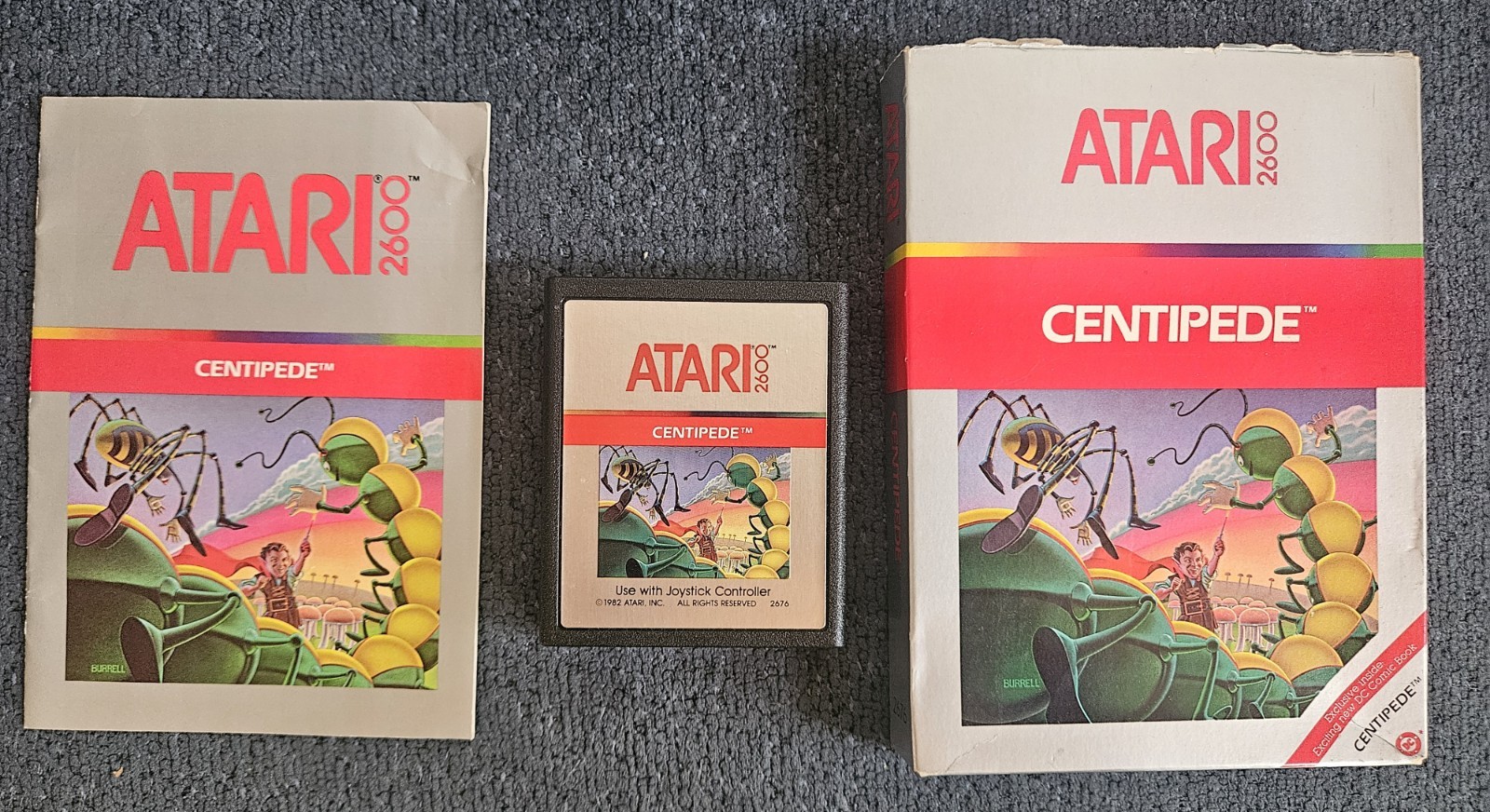 Centipede Video Game CIB Atari 2600 With Manual And Box 1982