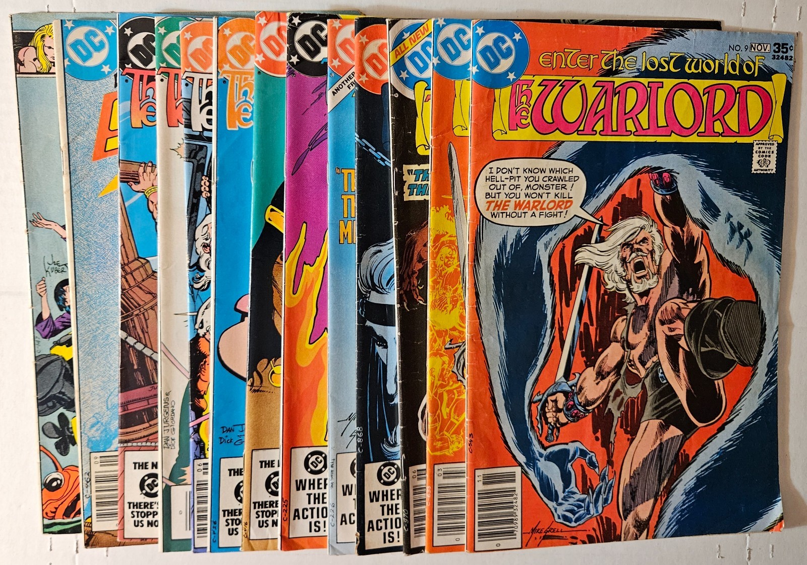 Warlord, Lot of 12. DC Comics. F+ to VF.