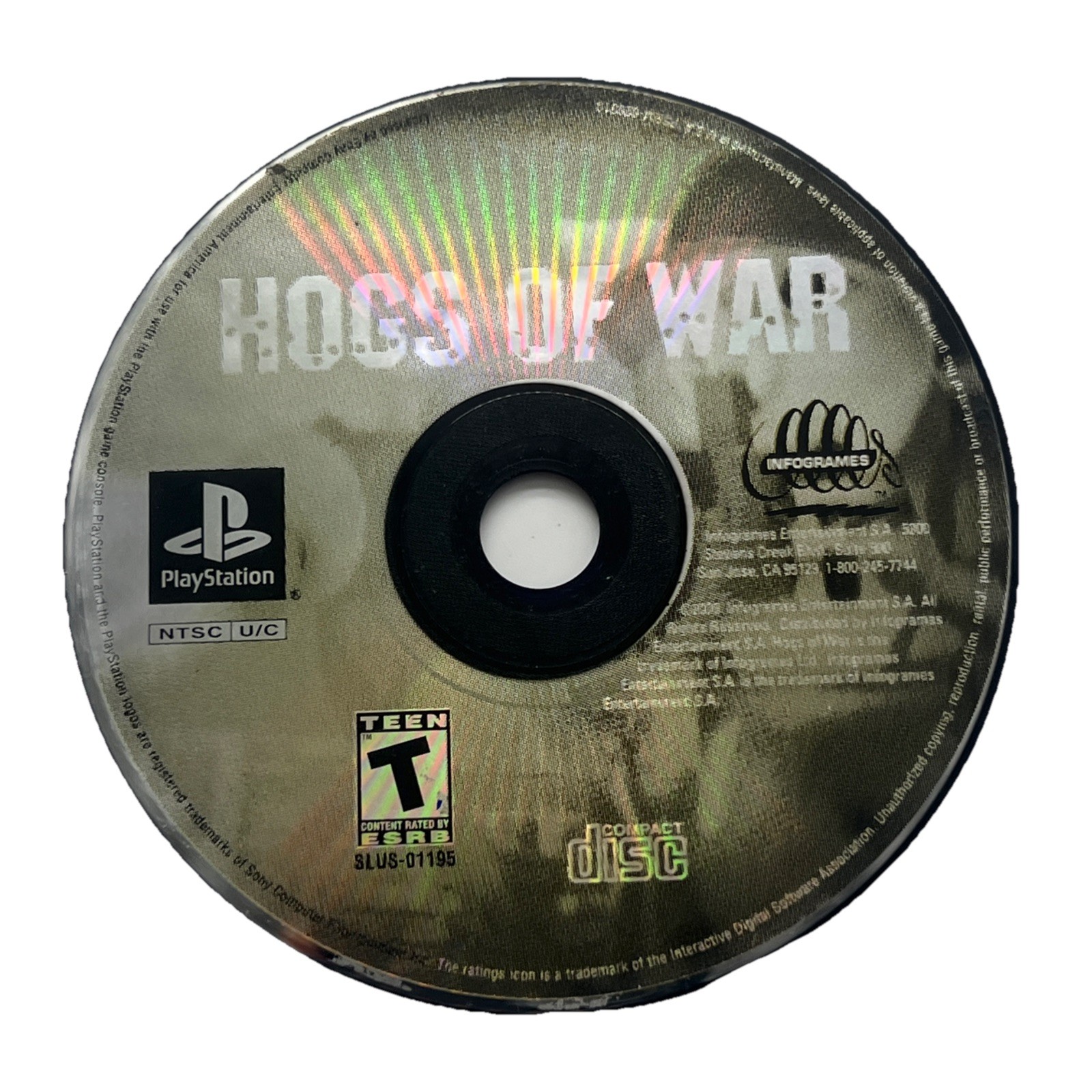 Hogs of War - Sony PlayStation 1, 2000 | Disc Only | Tested | Works | RESURFACED