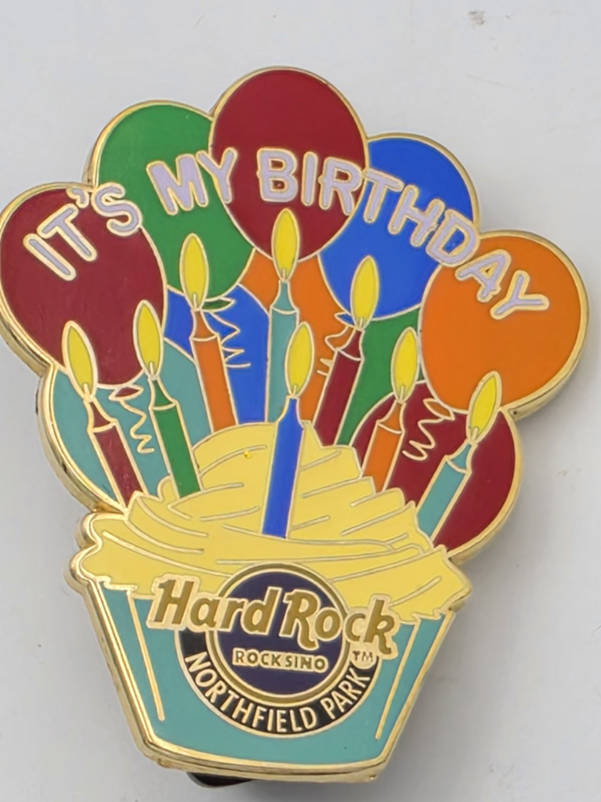 Hard Rock Rocksino Northfield Park 2016 It’s My Birthday Pin Balloons Candles
