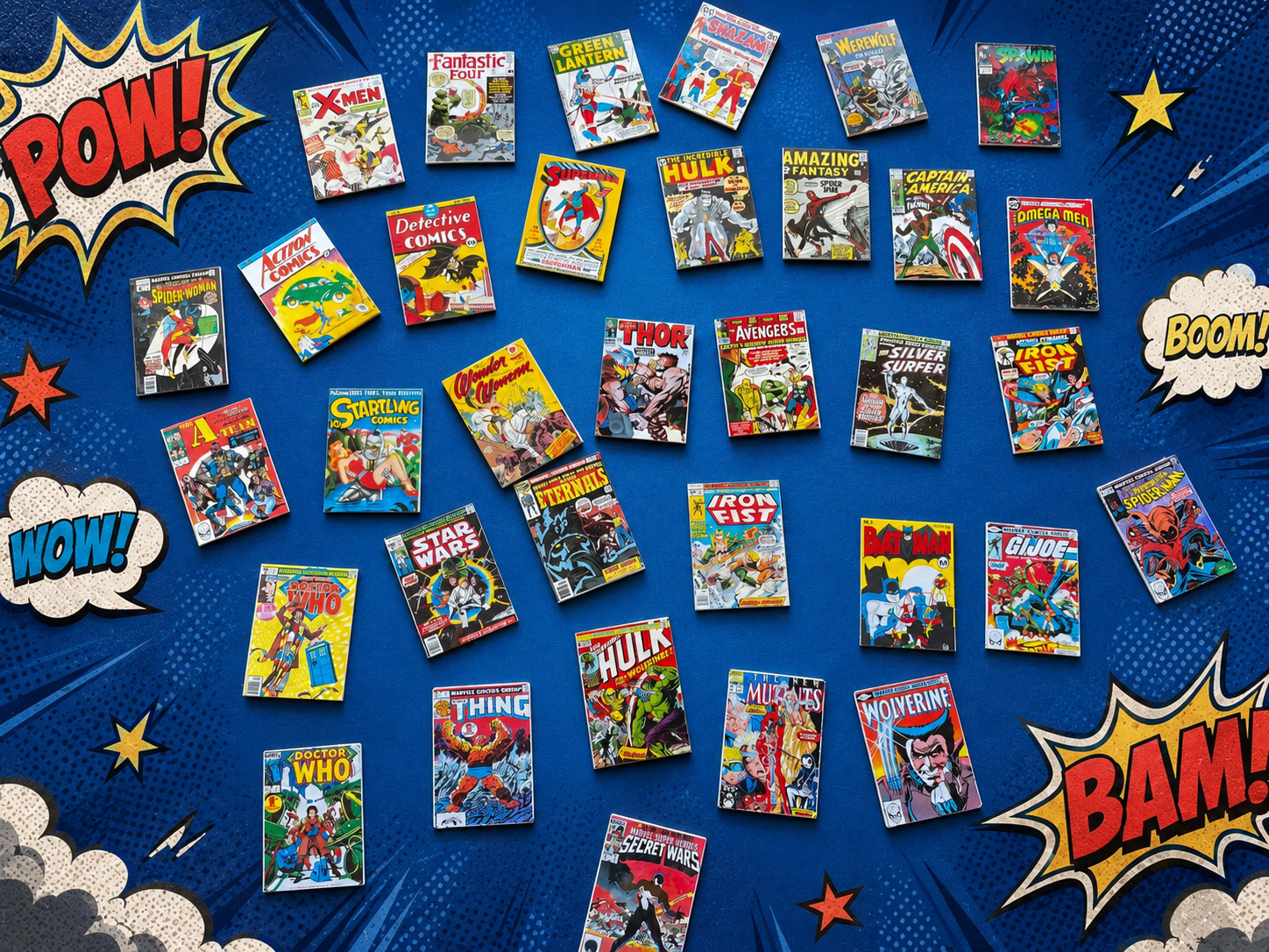 1:12th Scale - Random Mix of Miniature Comic Books, Doll House, Comics Set of 15