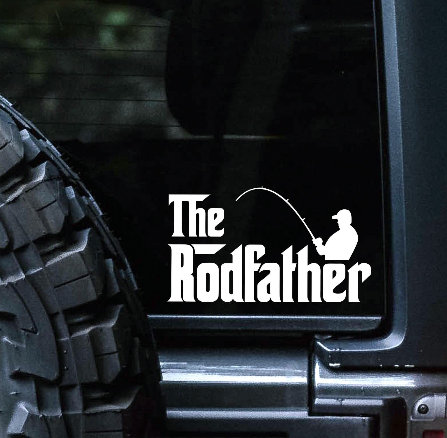 Sunset Graphics & Decals The Rodfather Decal Vinyl Car Sticker Funny Fishing ...