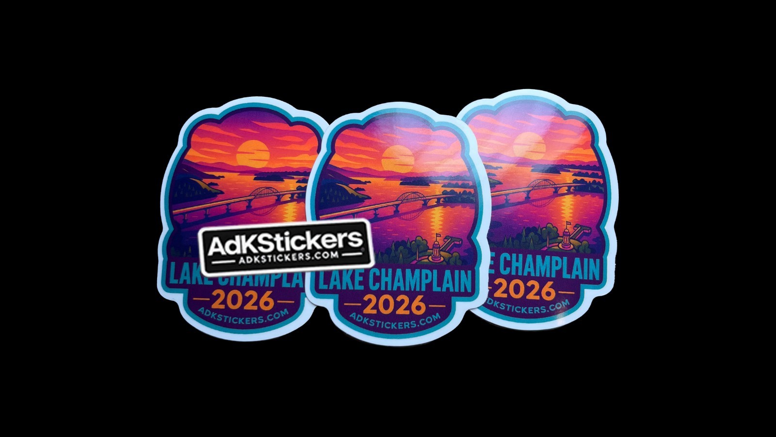 Lake Champlain Bridge Sticker Pack | Crown Point NY–VT Landmark | Adirondacks 