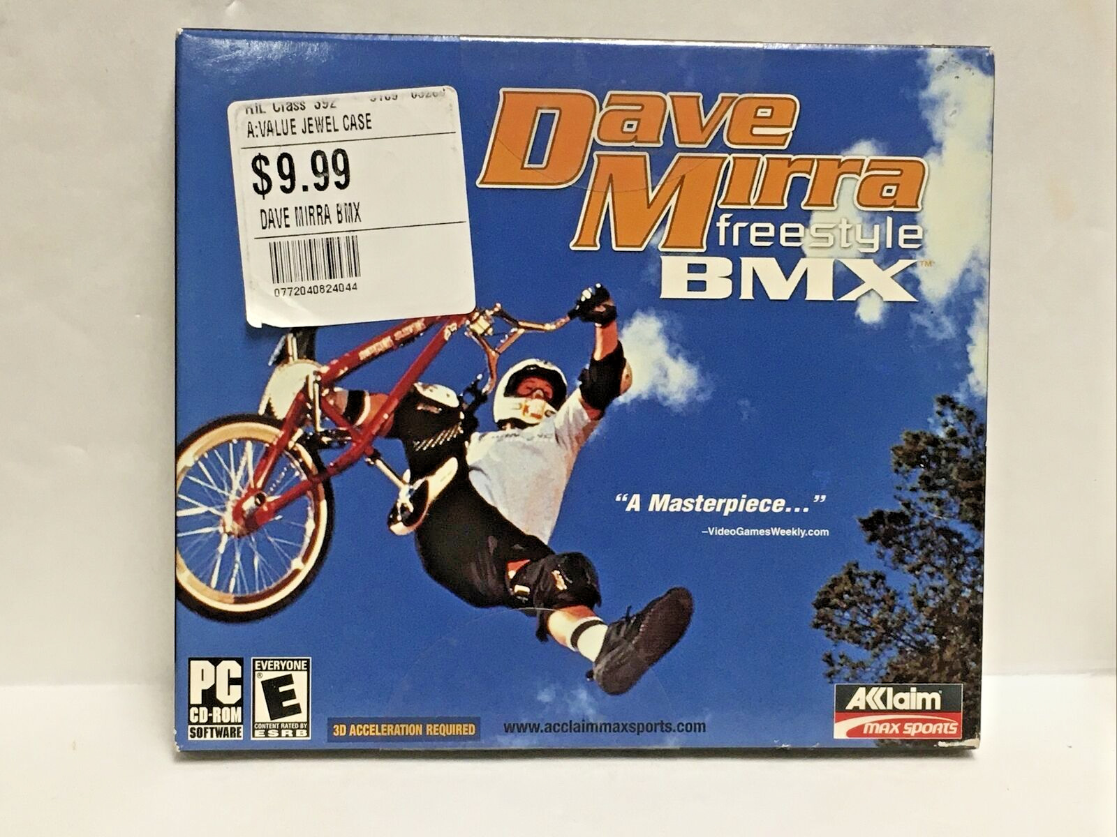 Dave Mirra FreeStyle BMX( PC 2000)  Disc & Case New sealed