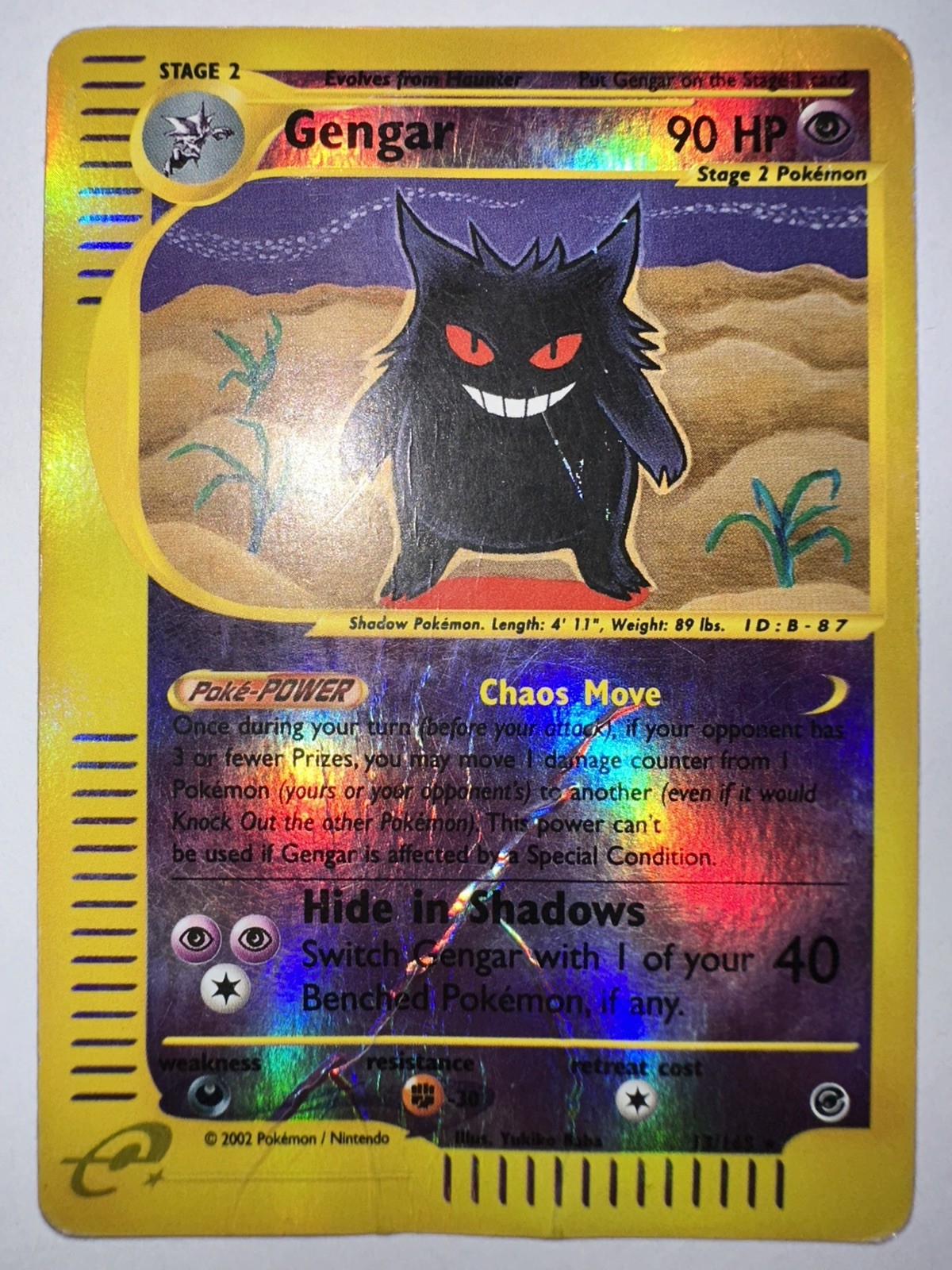 Pokemon TCG Gengar 13/165 Reverse Holo Rare Expedition Base Set