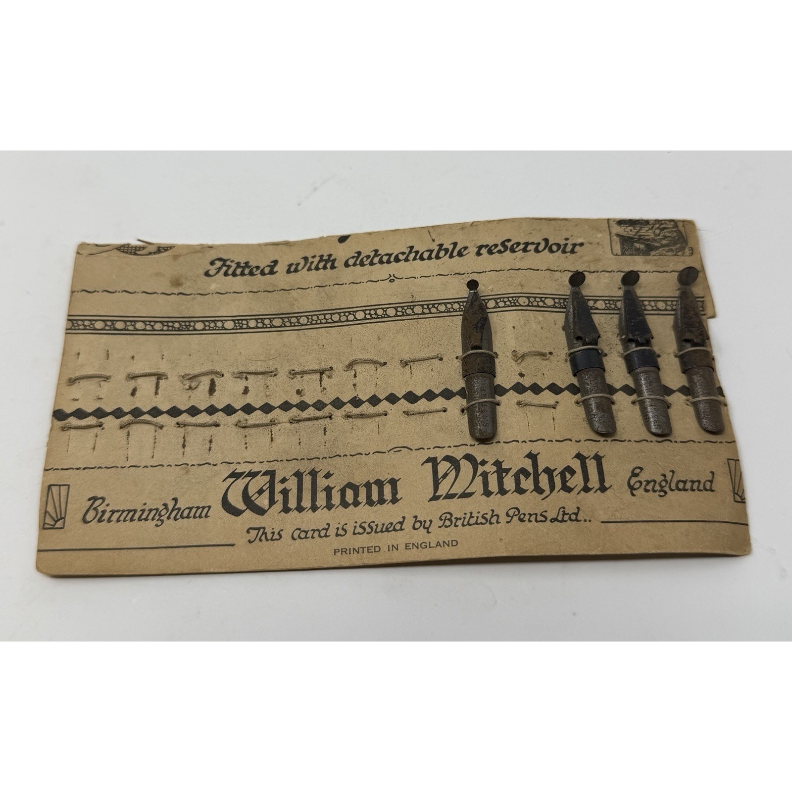Antique William Mitchell Nib Calligraphy Dip British Pen Ltd Birmingham England