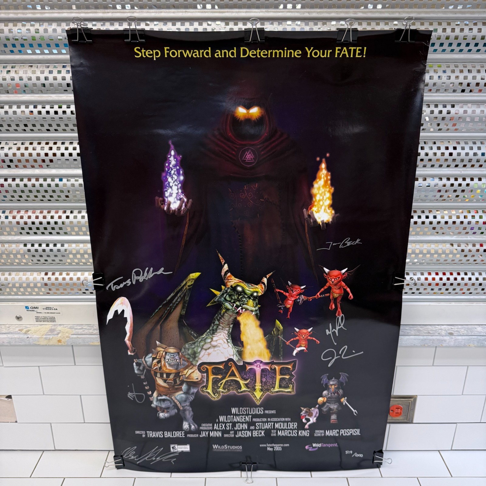 FATE PC Game Promotional Poster 2005 Signed Numbered 