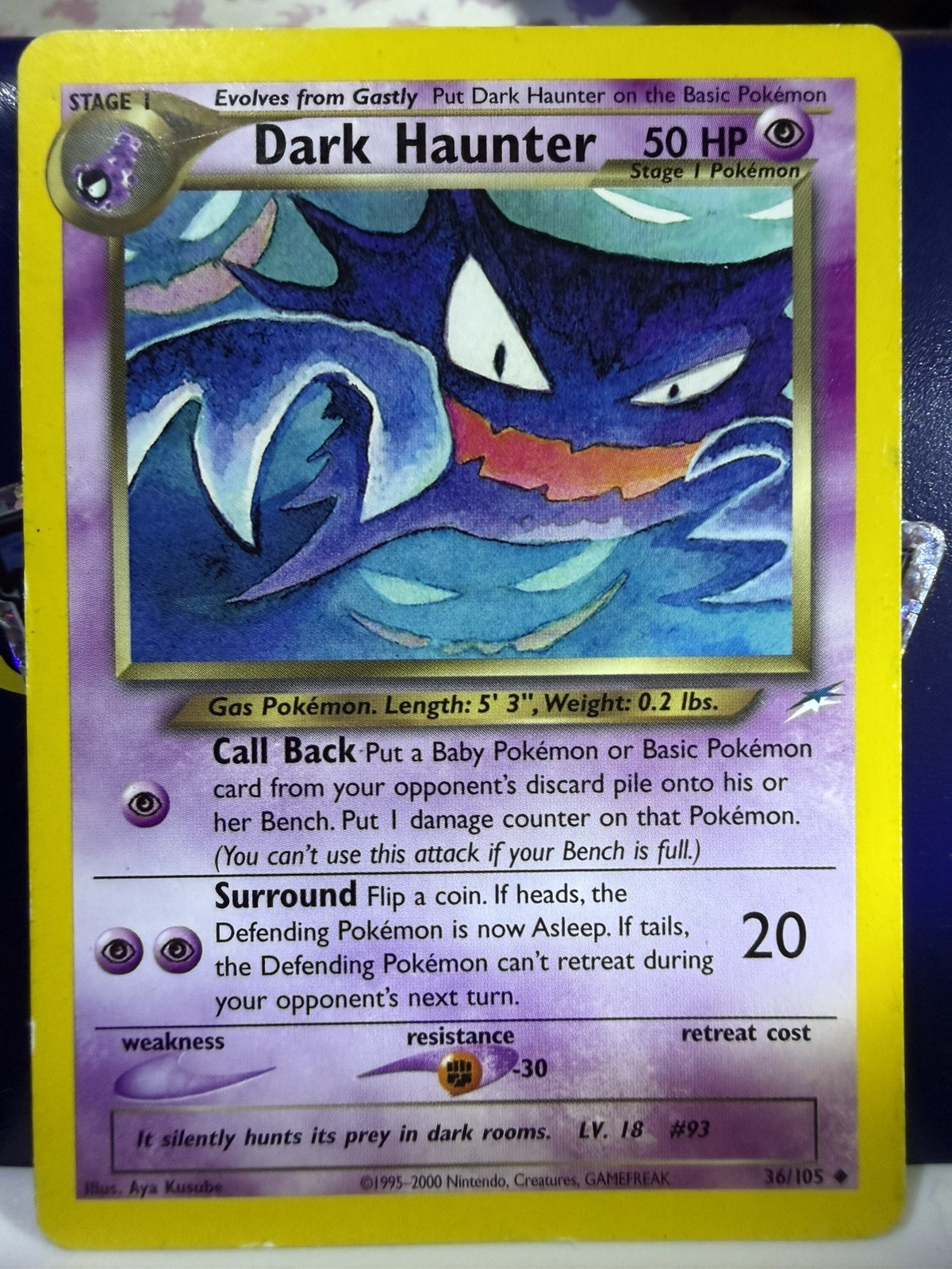 Pokemon TCG Dark Haunter Neo Discovery 36/105 LP/MP