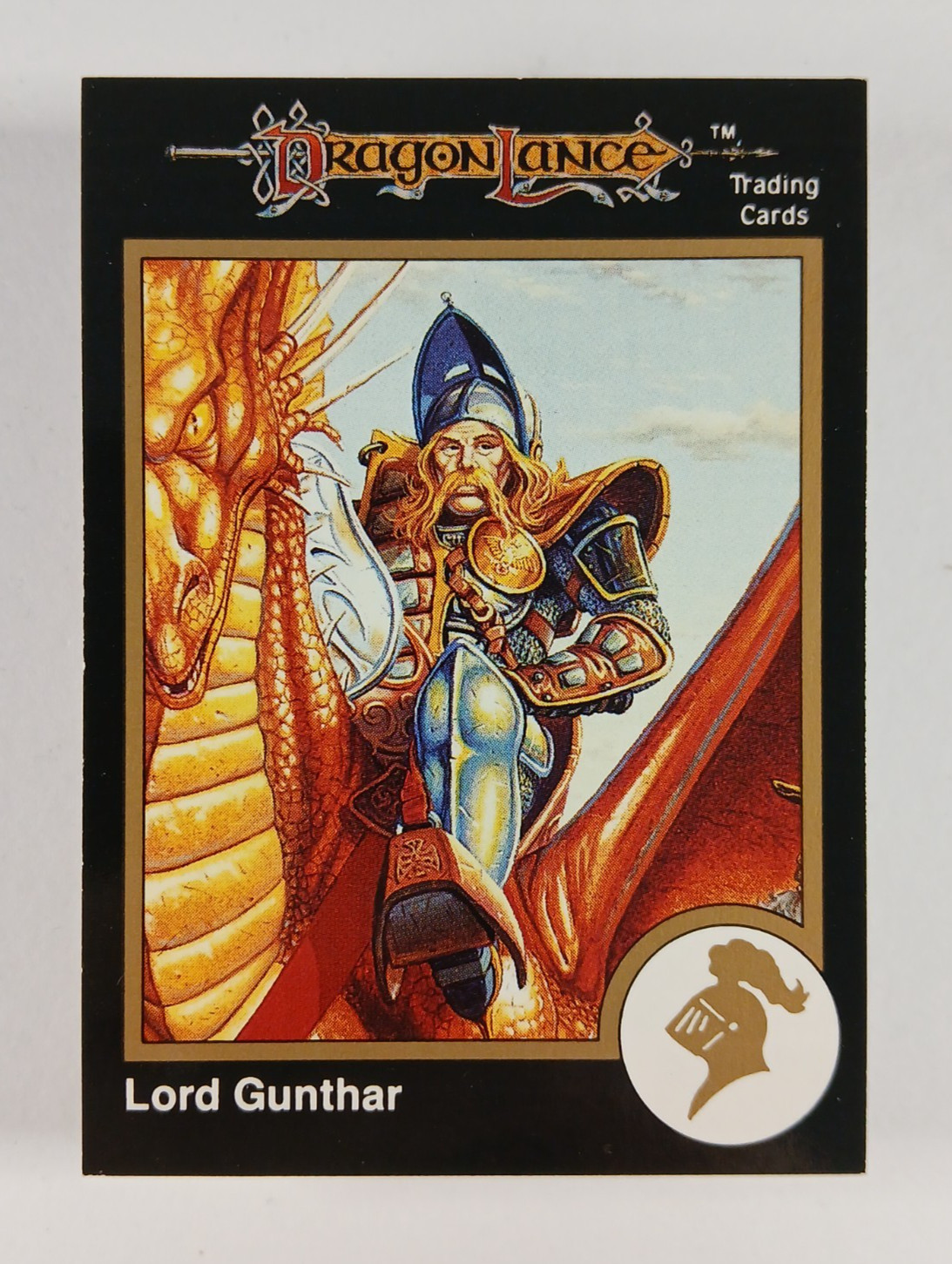 Lord Gunthar #693 Gold - Dungeons & Dragons card (1991 TSR) D&D 2e AD&D Advanced