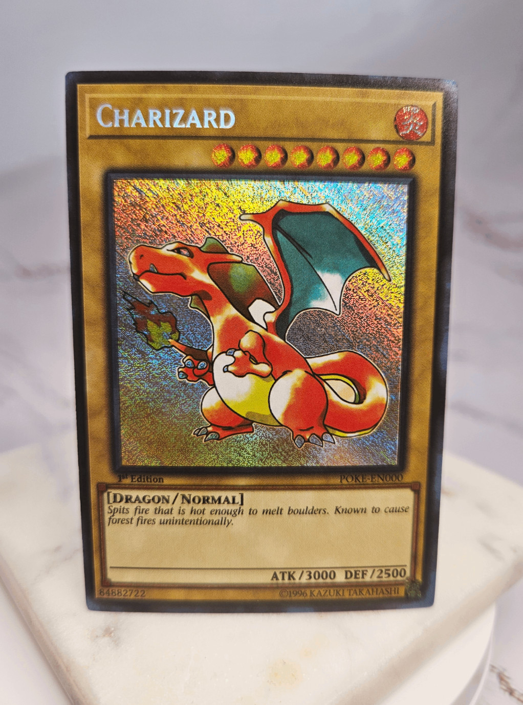 Charizard (Red Art) - Pokemon/Yugioh Crossover Card - Secret Rare