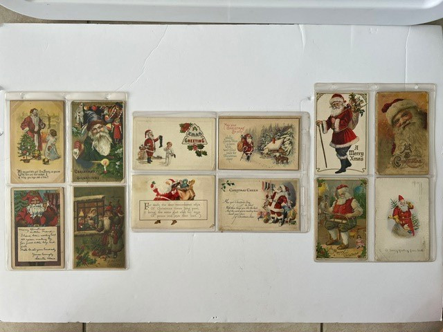 ANTIQUE LOT EARLY 1900\'S SANTA POSTCARDS CHRISTMAS XMAS HOLIDAY 22 CARDS