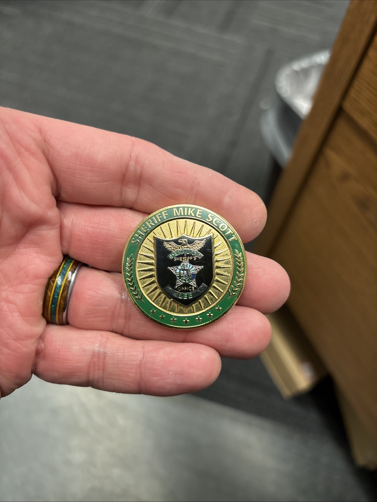 Lee County Sheriffs Office - Proud To Service - Mike Scott Challenge Coin