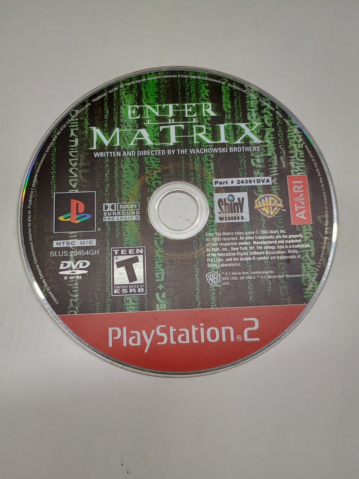 Enter The Matrix PS2 Playstation 2 Game Disc Only