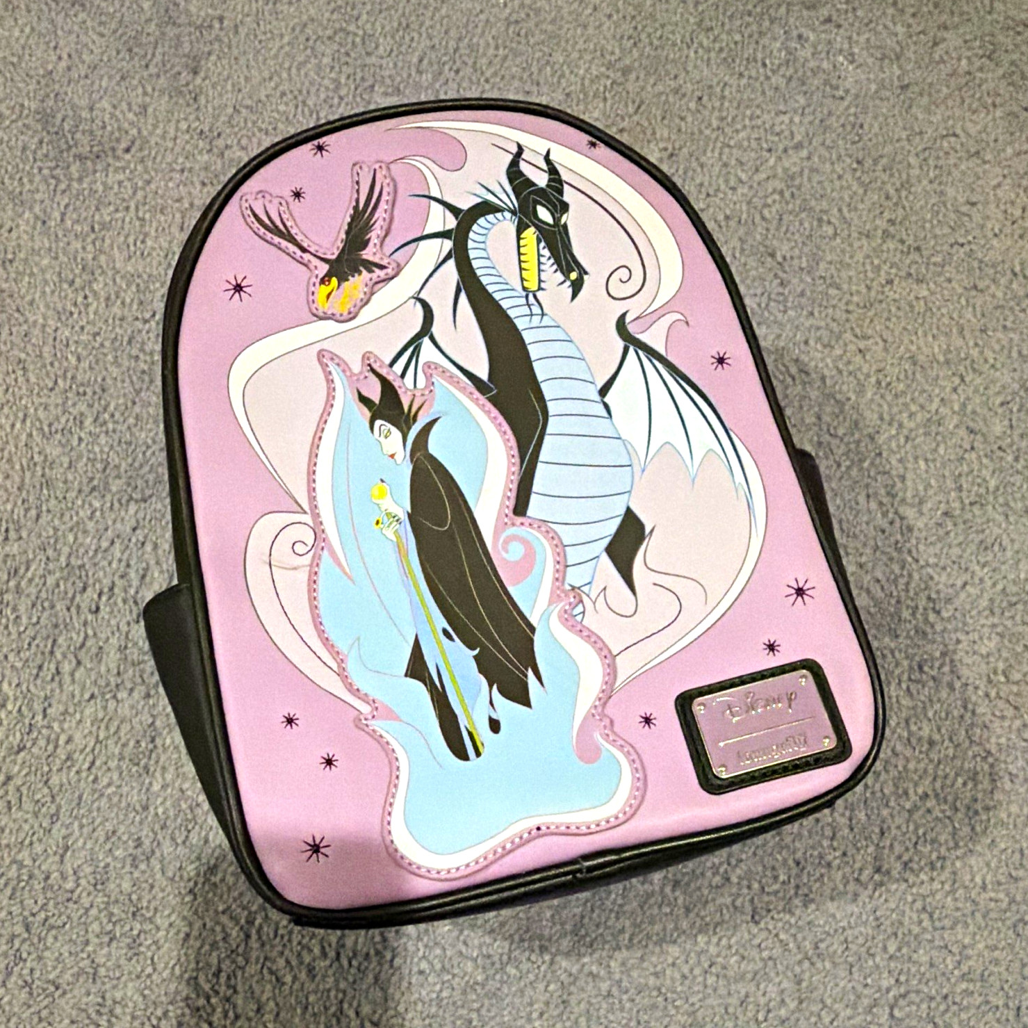 Loungefly Disney Sleeping Beauty Maleficent & Dragon Mini Backpack Purple/Black