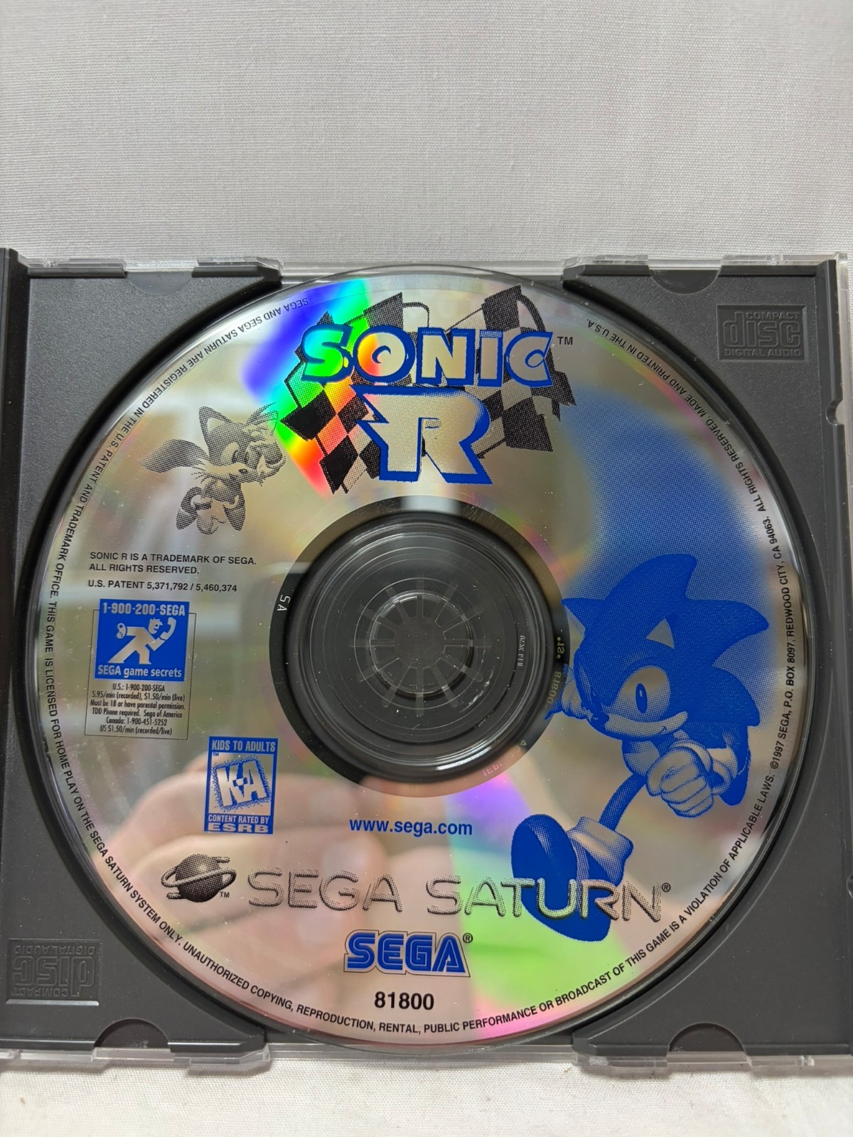 Sonic R (Sega Saturn, 1997) - Pre-Owned - Disc Only
