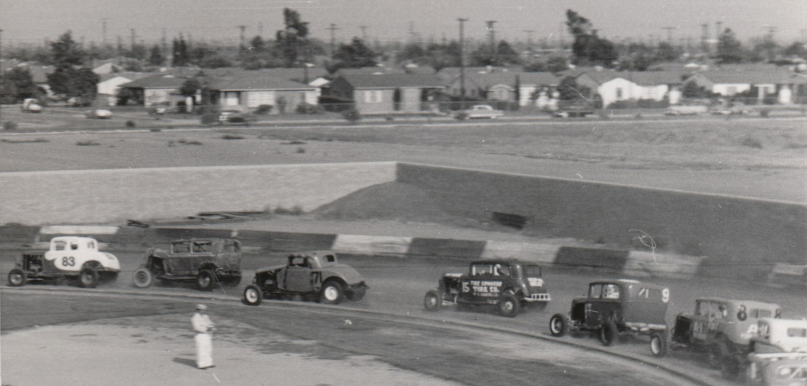 Vintage Dirt Track Stock Car Race Photo Jalopy Racing Pre-NASCAR Era
