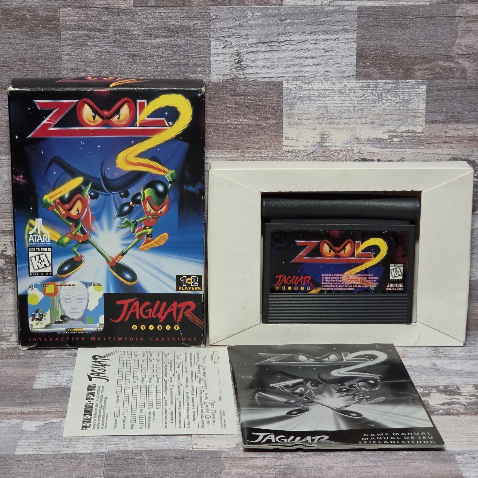 Zool 2 (Atari Jaguar, 1994) Complete In Box Mint CIB Tested 