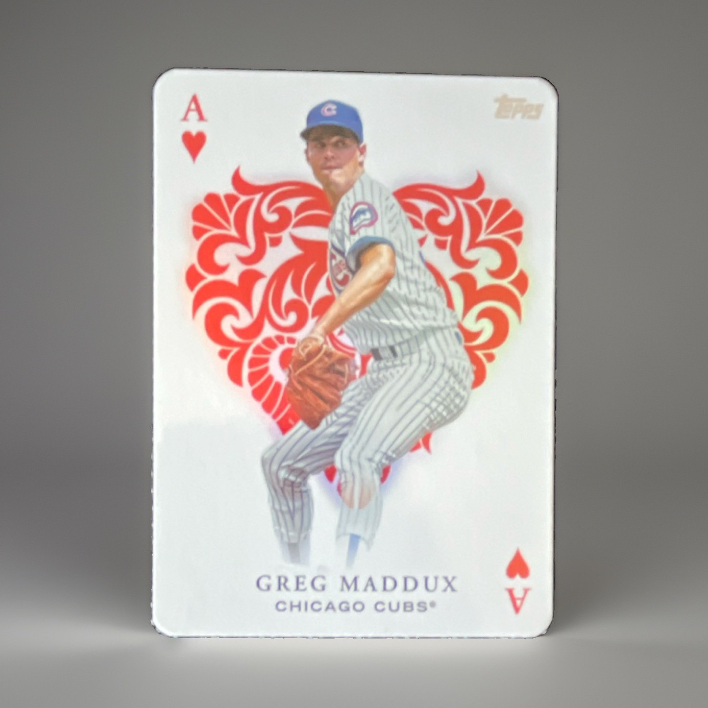 Topps All Aces Greg Maddux Chicago Cubs Ace of Hearts SSP BLUE BACK 🔥