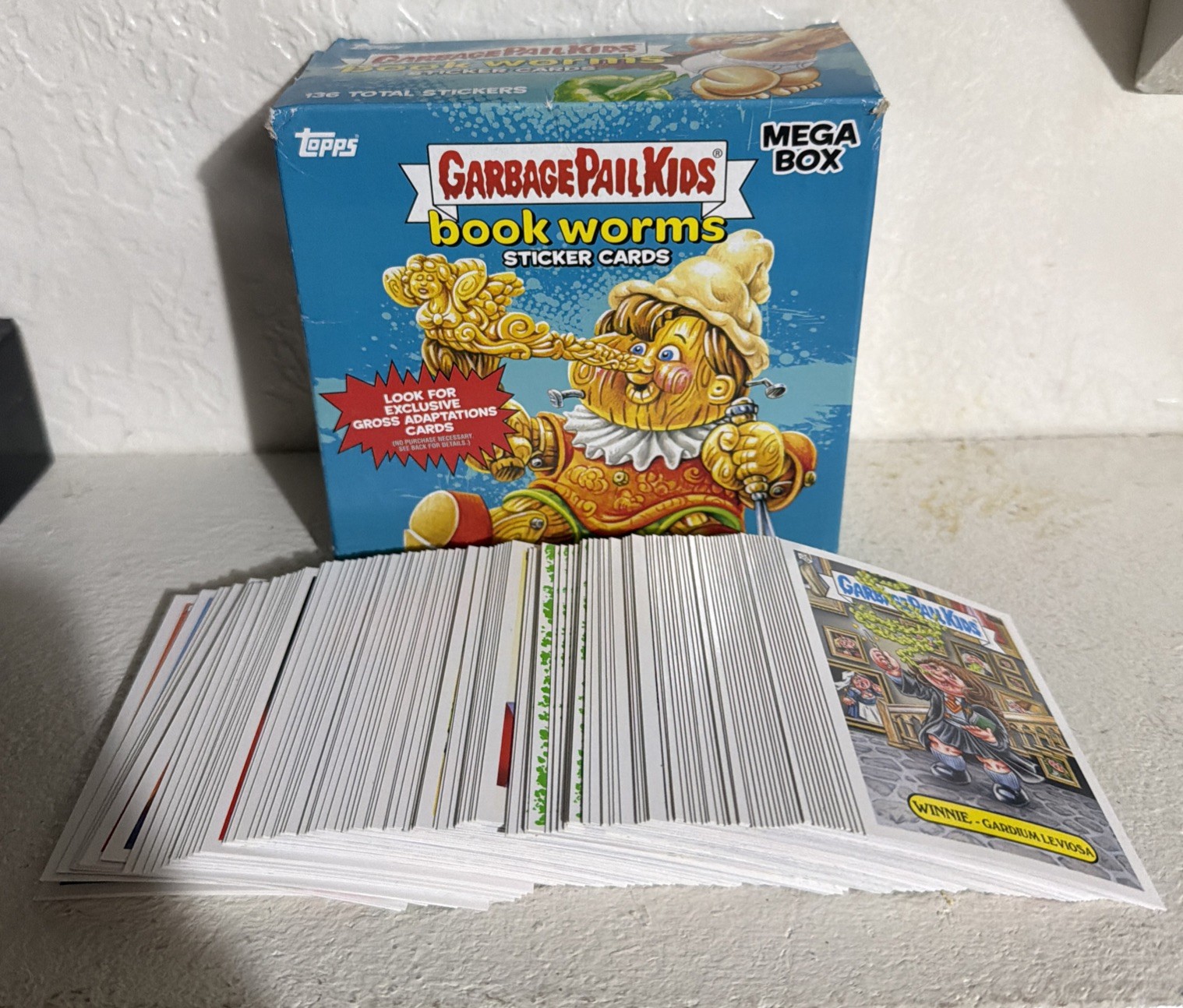 2022 Topps Garbage Pail Kids Book Worms Mega Box 17 Packs Open 136 Total Cards