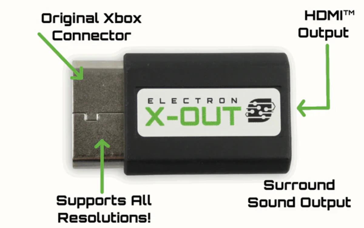 ELECTRONXOUT  ELECTRON X-OUT XBOX HDMI ADAPTER | NTSC/PAL | LATEST VERSION V3