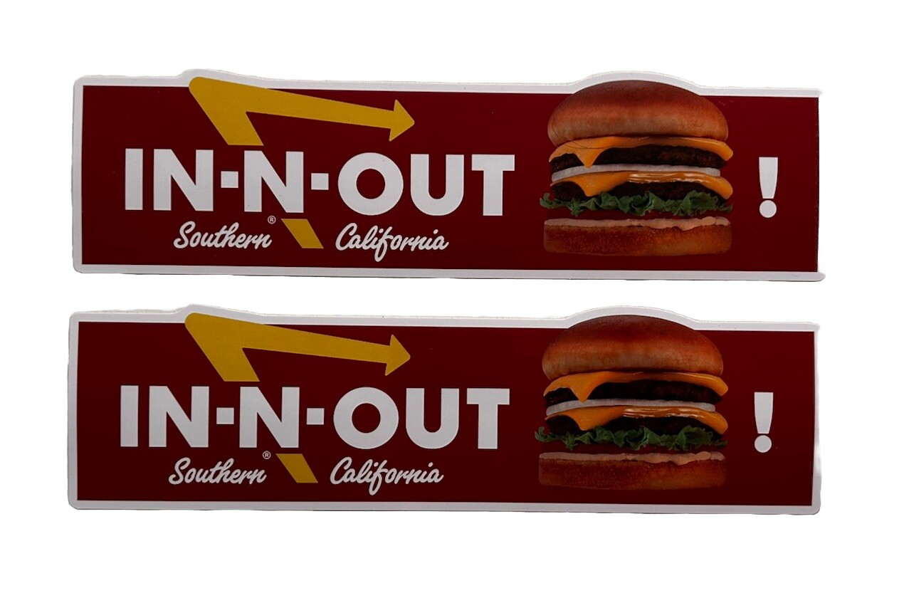 BURGER STICKER Set Of Shake Shack Burgers Stickers Fast Food Decals OC Canes