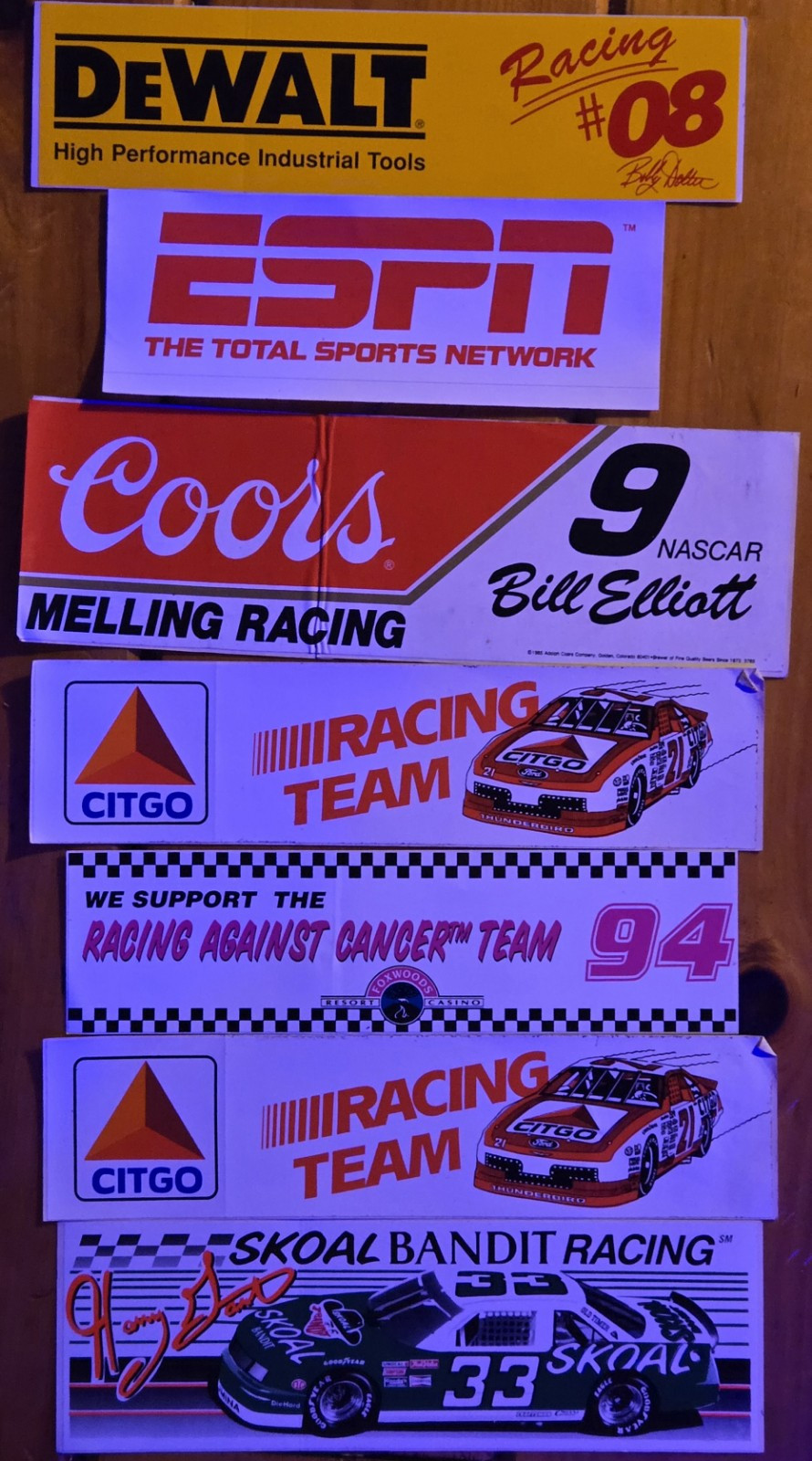 VINTAGE NASCAR RACING DECALS RACE TRACKS LOCAL TRACKS LOCAL DRIVERS NASCAR STARS