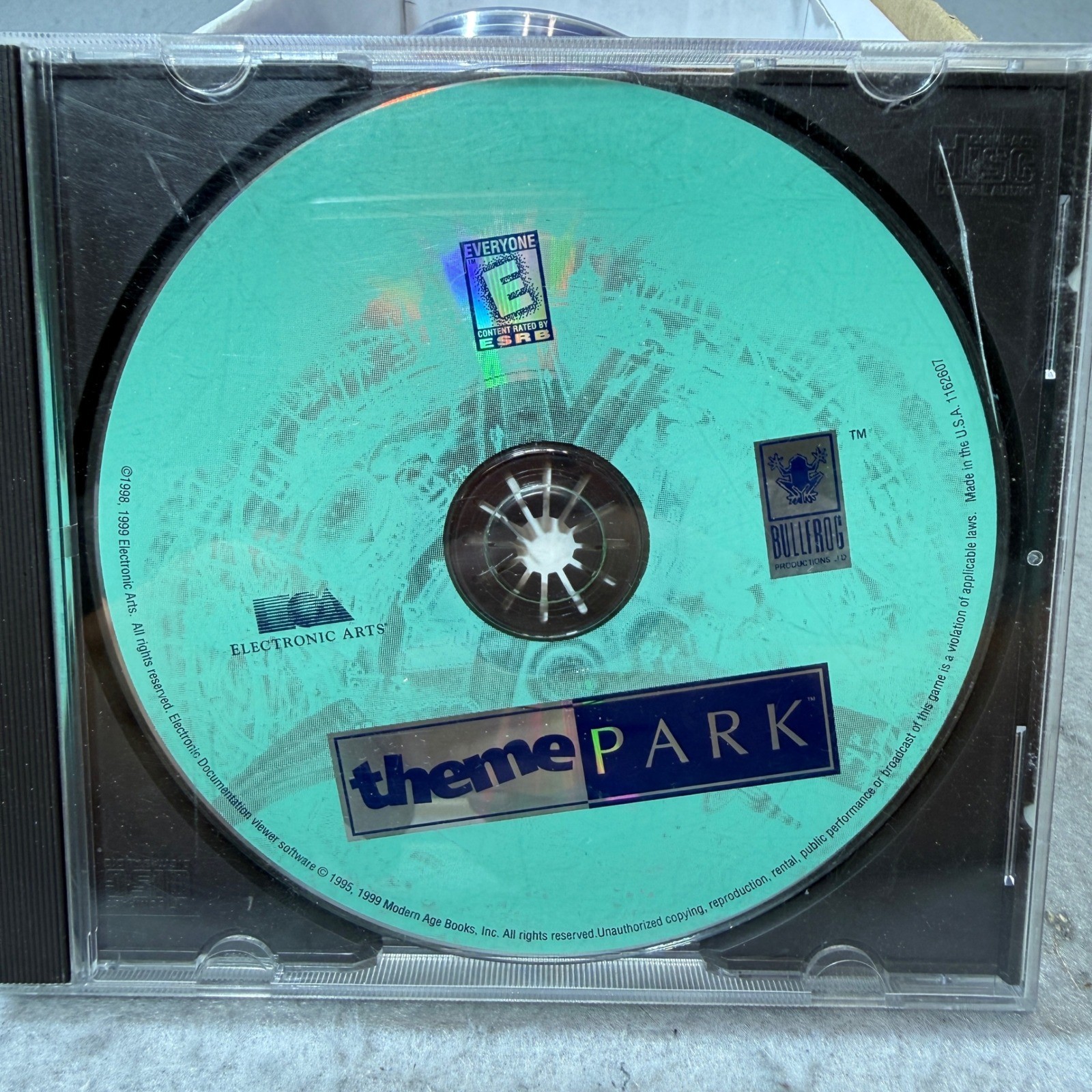 Electronic Arts Theme Park PC Game OS Size N/A Teal Retro Simulation Bullfrog 99