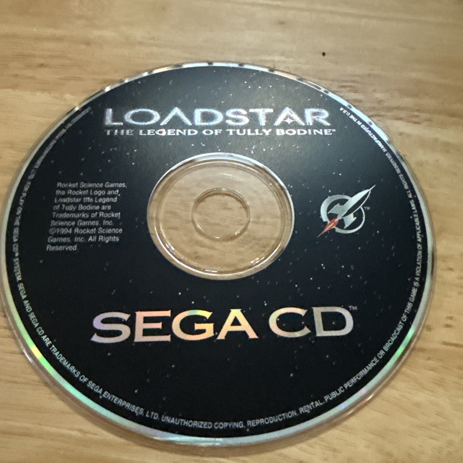 Loadstar: The Legend of Tully Bodine (Sega CD, 1994) Working Game Only