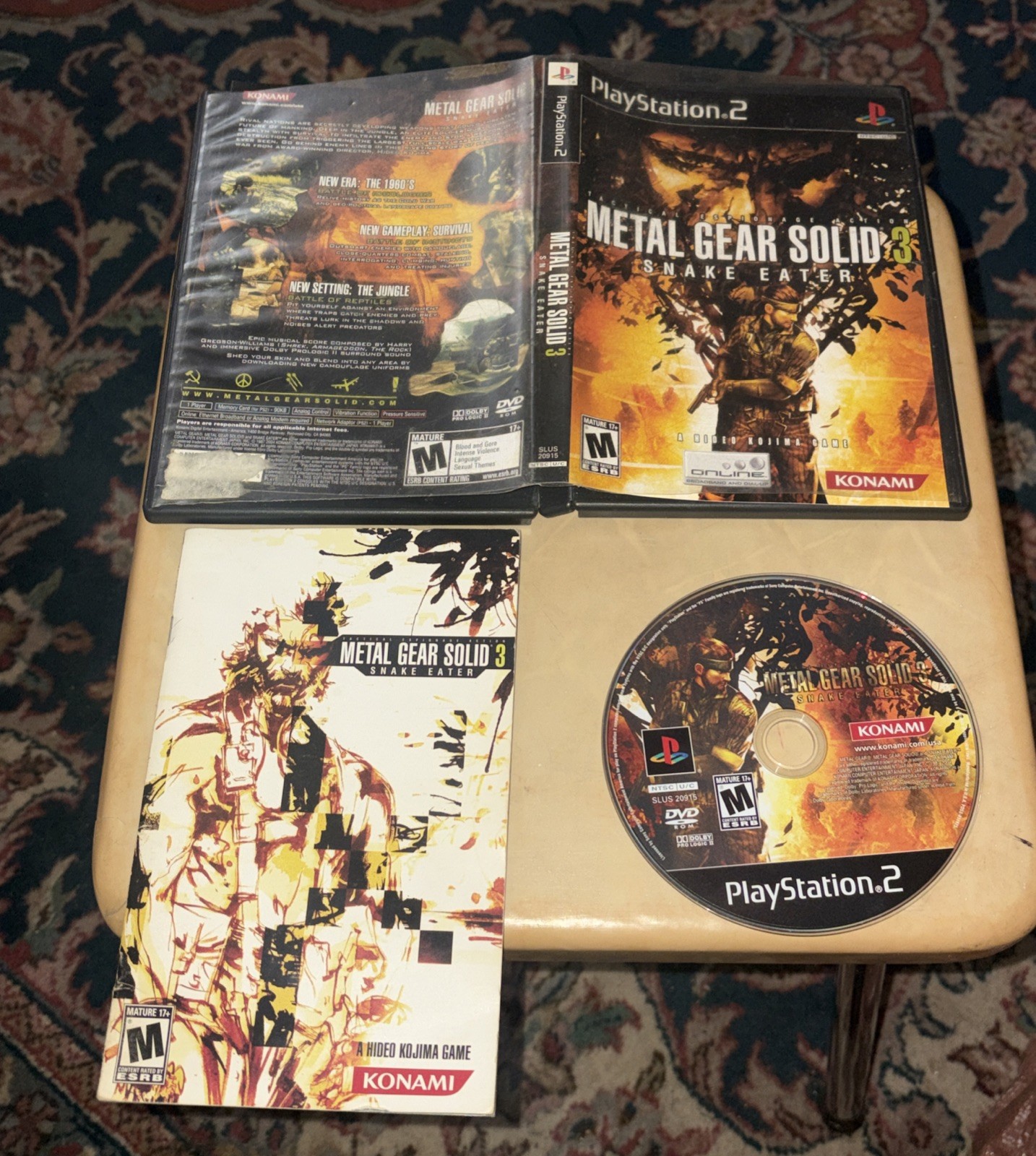 Metal Gear Solid 3 Snake Eater PS2 PlayStation 2 Complete CIB