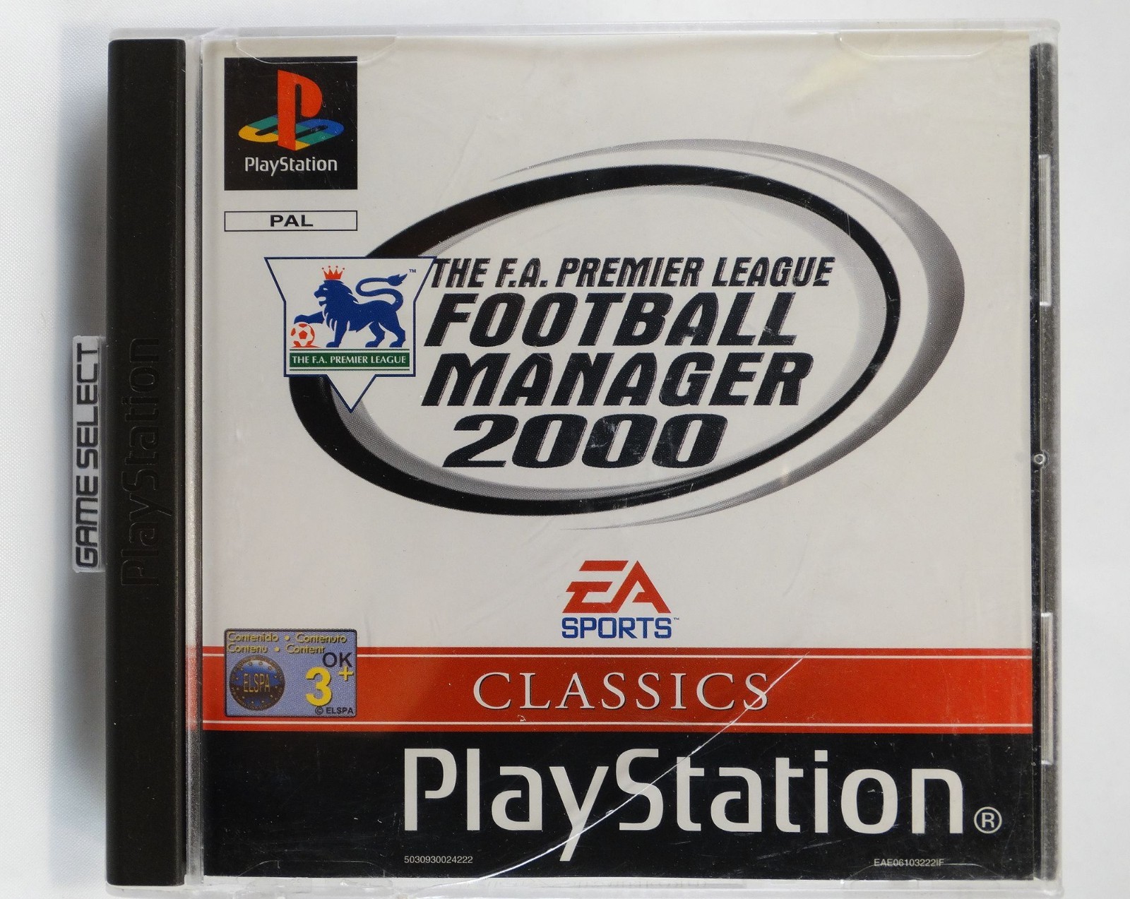 THE F.A. PREMIER LEAGUE FOOTBALL MANAGER 2000 PLAYSTATION 1 2 3 PS1 PAL COMPLETE