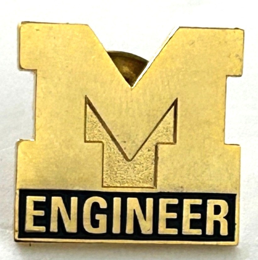 Vintage University Of Michigan Engineer Lapel Pin 