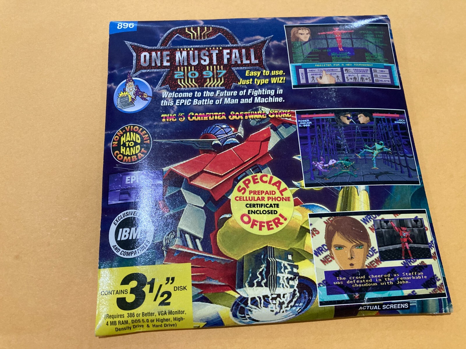 1995 VTG. One Must Fall 2097 PC, CD Rom Computer Video Game BRAND NEW P