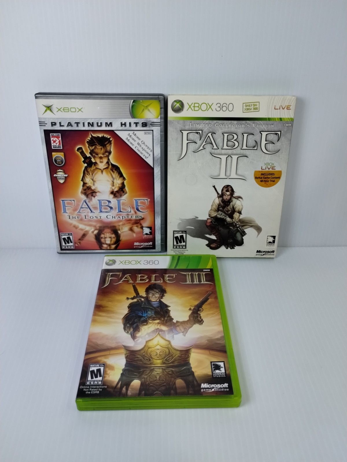 Fable 1, 2, 3 Trilogy Bundle - Microsoft Xbox/360 - Tested -  