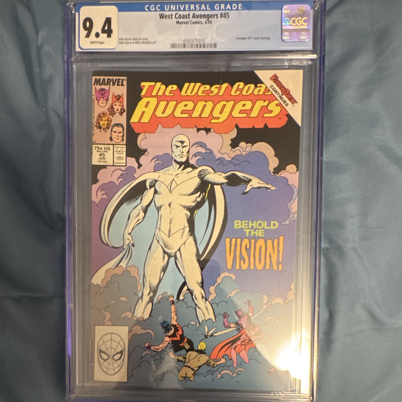 West Coast Avengers #45 (Marvel Comics June 1989) Graded 9.4