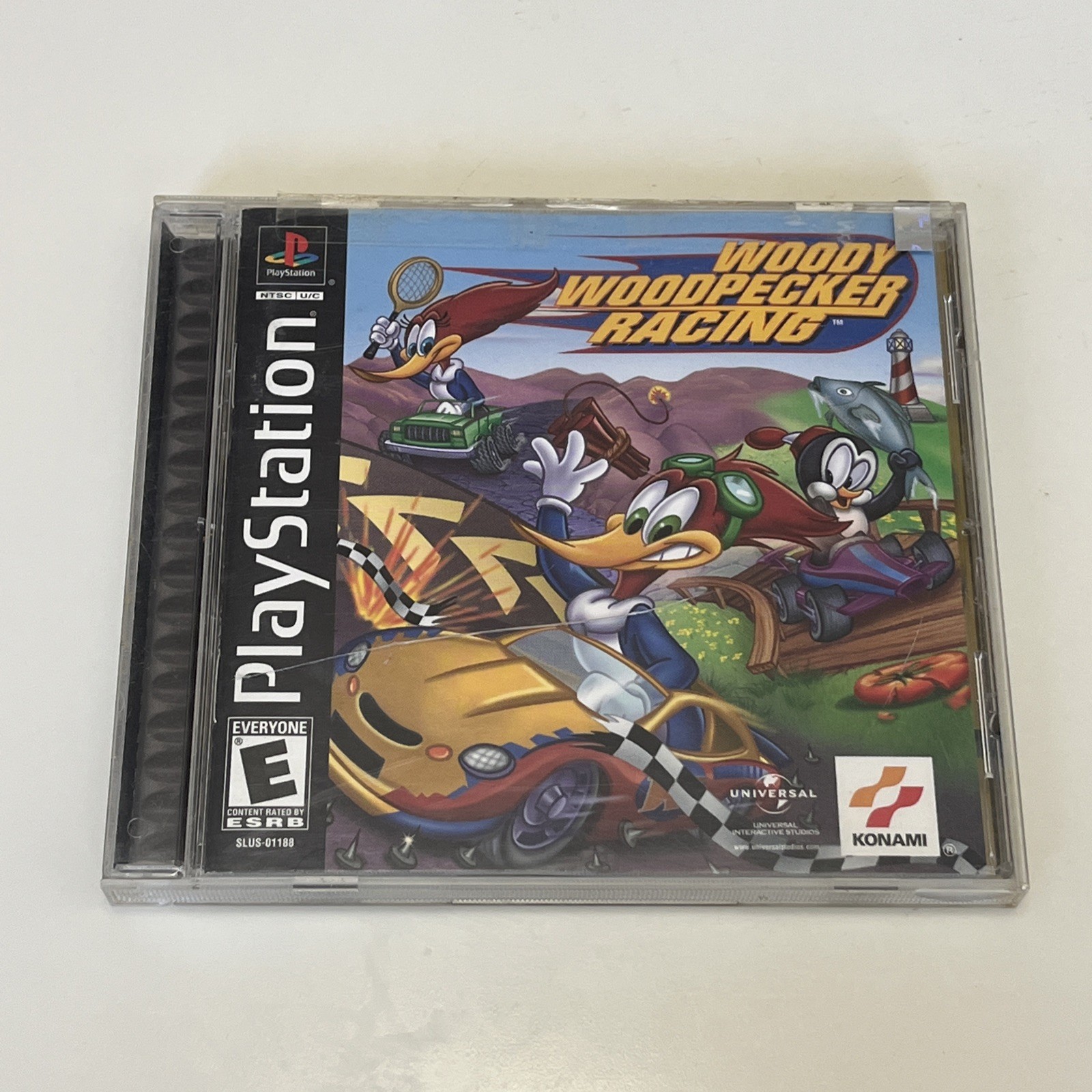 Woody Woodpecker Racing Sony Playstation 1 PS1 Game Complete CIB Fast Shipping
