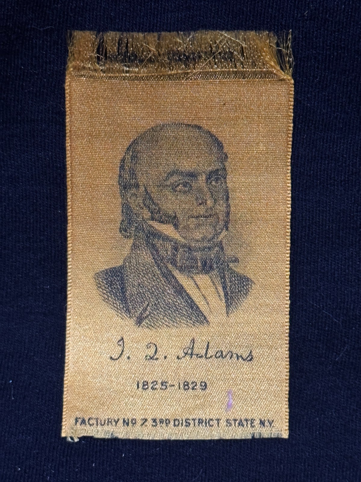 JOHN QUINCY ADAMS 1825-1829 1910's MOGUL CIGARETTES PRESIDENTS S77 SILK YELLOW