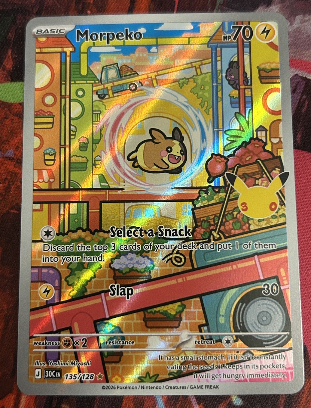 Morpeko 135/128 Illustration Rare 30C Pokémon TCG 30th Anniversary Set NM ENG