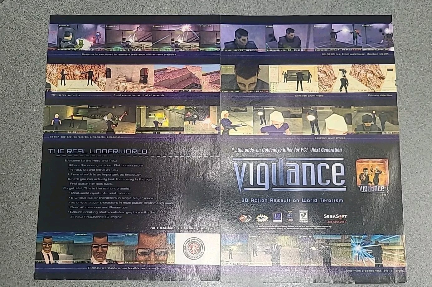 Vigilance PC Online Game Print Ad 1998 14x10 Wall Art Decor 