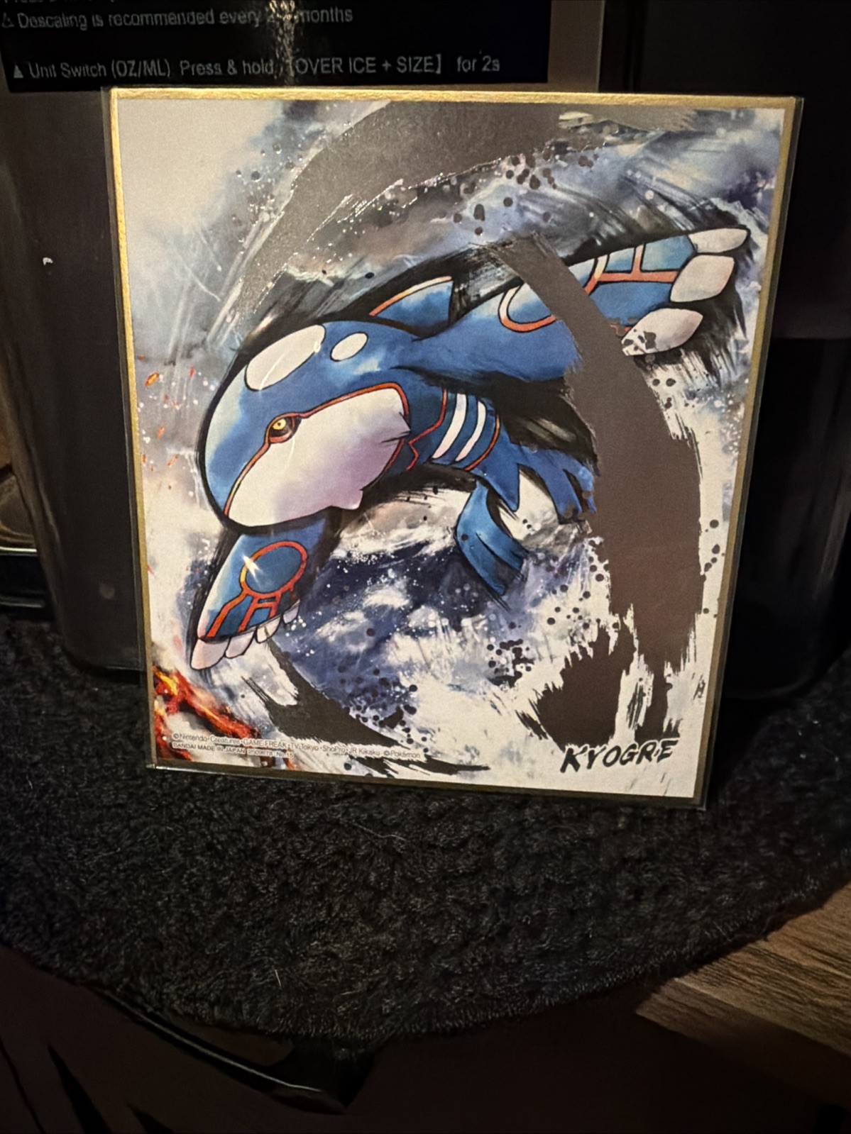 Kyogre Silver Foil Ver Pokemon Shikishi Art Board Card BANDAI Nintendo Japan
