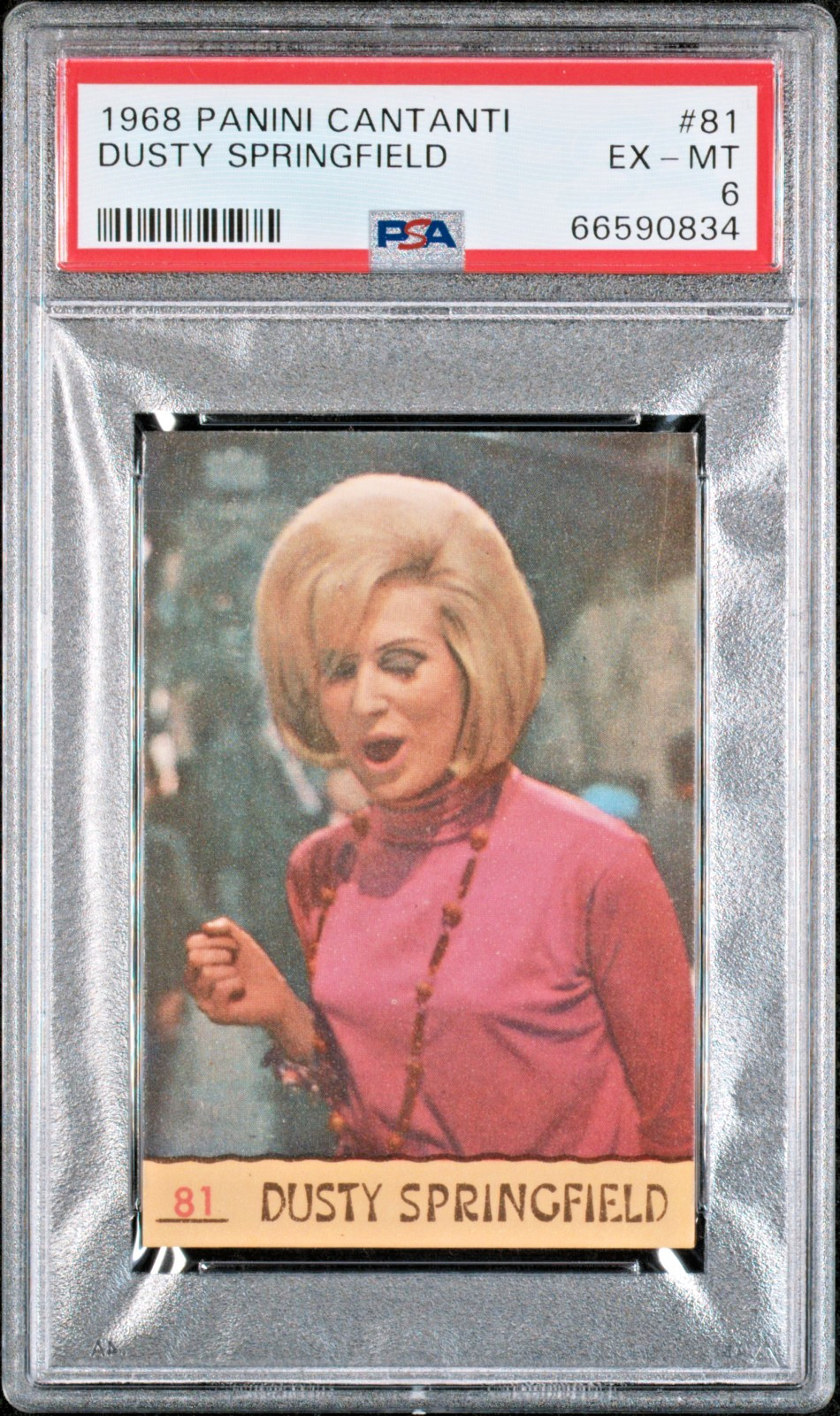 1968 Panini Cantanti #81 DUSTY SPRINGFIELD RC PSA 6