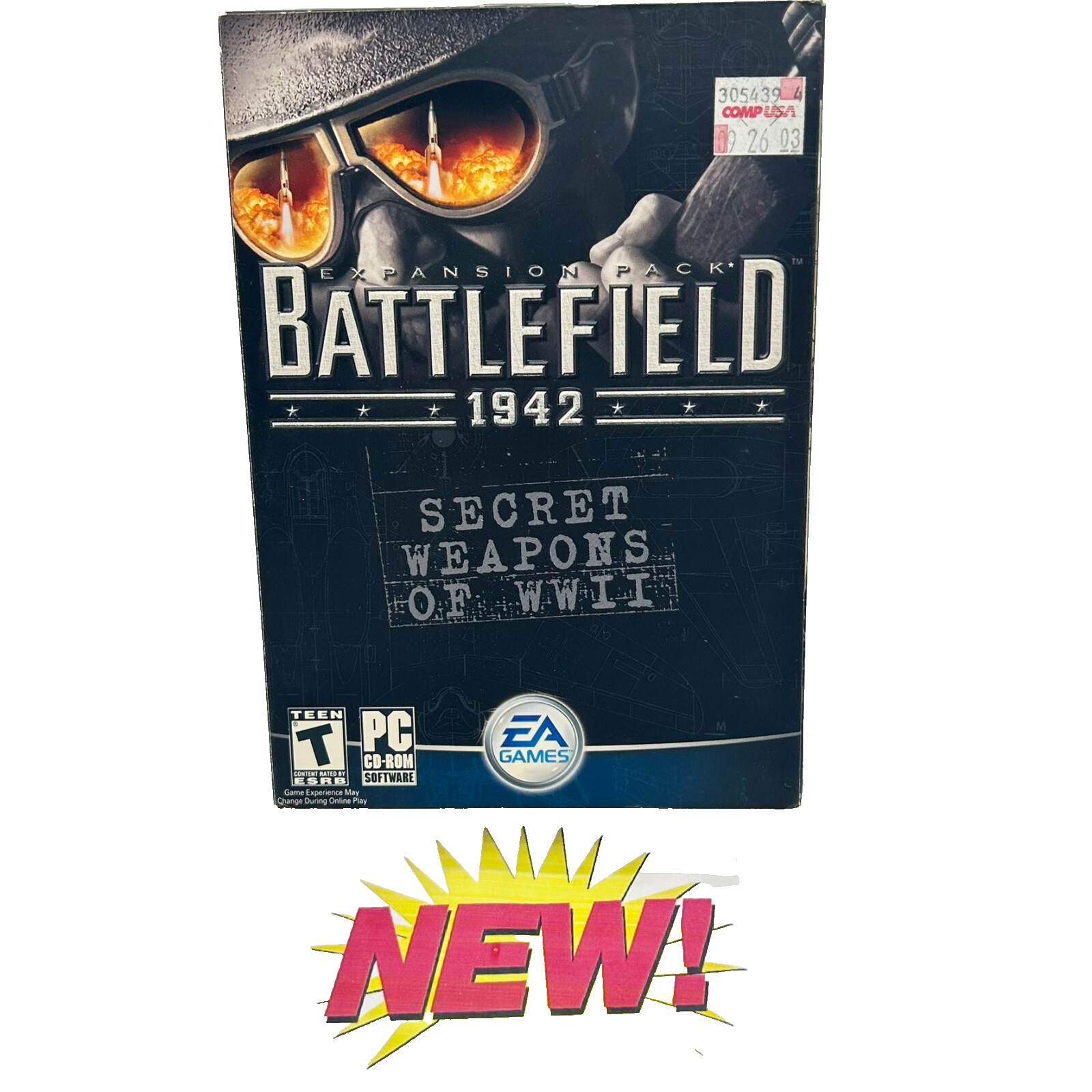 Battlefield 1942 Expansion Pack Secret Weapons of WWII PC CD Rom 2003 Sealed